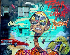 A0 SIZE CANVAS PRINT URBAN fear loathing painting GRAFFITI STREET ART licensed - Picture 1 of 5