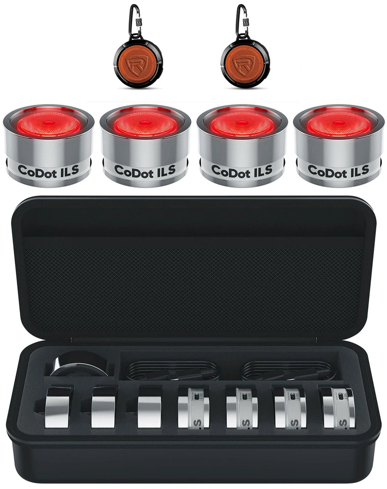 Chauvet DJ CoDot ILS 4-pack LED Illuminators Wash Up-Lights+Case+Home Speakers - Image 1 of 4