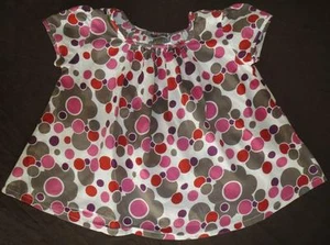 Tunic Blouse with Round Patterns OKAIDI 4 years Excellent condition - Picture 1 of 2
