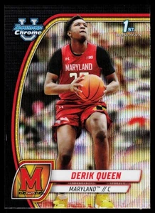 Derik Queen 2024-25 Bowman University Chrome Black Wave Refractor Maryland - Picture 1 of 2