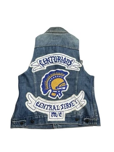 Chaleco Club Motocicleta Levi’s Vintage Años 70 Centuriones Jersey MC Denim Mediano - Imagen 1 de 12