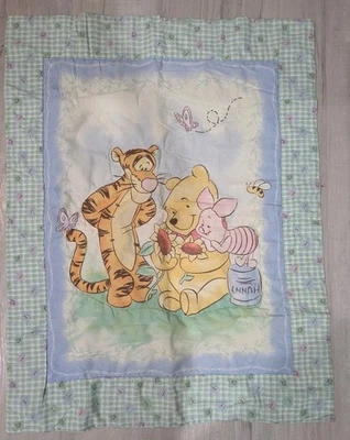 Juego de cuna vintage Winnie The Pooh girasoles abejas mariposas verde/azul Foto 1 de 4