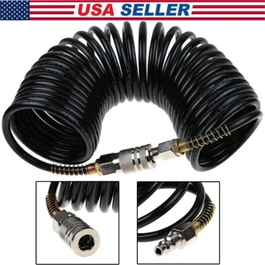 ✅Manguera de aire flexible 200 PSI retroceso compresor neumático de línea aérea acoplador rápido 1/4" - Imagen 1 de 6