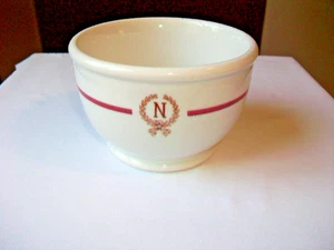 De colección. WALKER CHINA RESTAURANTE VAJILLA CHILE/TAZÓN SOPA BLANCO ROJO RAYA "N" MONOGRAMA - Imagen 1 de 5