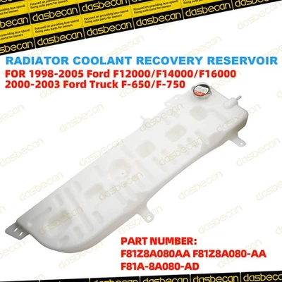 For 2000-2005 Ford F650 F750 Radiator Overflow Coolant Reservoir F81Z8A080AA Foto 1 de 4