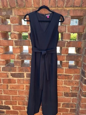 Mono Vince Camuto Negro Recortado Cuello en V Sin Mangas Talla 2 Foto 1 de 3