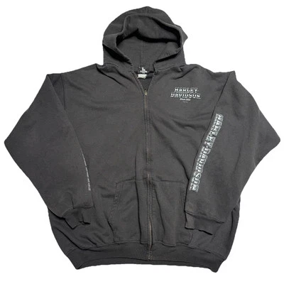 Vintage Y2K Harley Davidson Crazy Faded 2002 Denver Grunge Zip Up Size XXXL 3X - Image 1 of 4