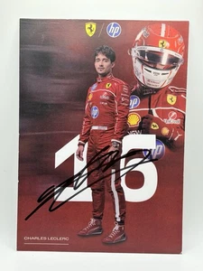 F1 CHARLES LECLERC SIGNED SCUDERIA FERRARI DRIVER CARD 2025 FULL SIGNATURE!!!!!! - Picture 1 of 3