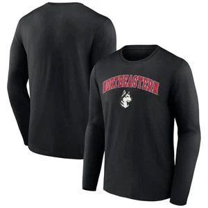 Men's Black Northeastern Huskies Campus Long Sleeve T-Shirt - Picture 1 of 3