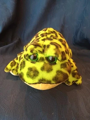 NO CODE Ganz Webkinz Lil'Kinz Bullfrog Stuffed Animal Plush Green Black Spots - Image 1 of 3