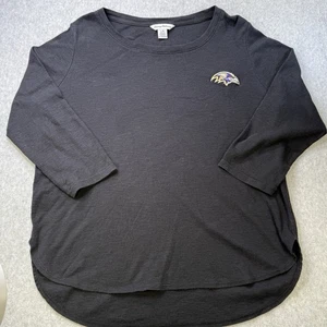 Tommy Bahama Baltimore Ravens Damen Top 3/4 Arm Schwarz Größe L " - Bild 1 von 9