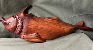 vintage Fish Humuhumunukunukuapua’a carved from hawaiian koa wood. hawaii - Picture 1 of 9