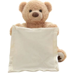 Peek A Boo Teddy Bear Plush Interactive Soft Toy Doll Kids For Gift - Picture 1 of 14