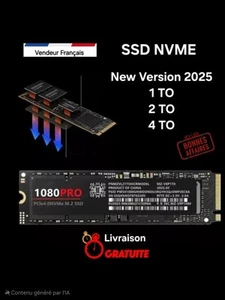 Disque Dur SSD M2 NVMe 2280 PCIe 2025 Gen.4.0 Ordinateur PC Portable 1To 2To 4To - Photo 1/6