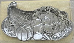 Lenox Cornucopia All Purpose Metal Tray 15.5" – Autumn Harvest Decor - Picture 1 of 23
