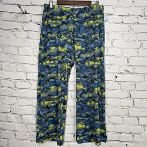 Patagonia Vintage Performance Baselayer Capilene Wide Leg Pants Size L Rocks Map - Picture 1 of 18