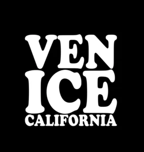 Venice California Vinyl Sticker decal WHITE GLOSS 10 x 10 cm - Picture 1 of 2