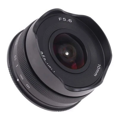 10mm F5.6 APS-C Wide Angle Fisheye Prime MF Lens for Canon M200 M6 M50 II Camera - Image 1 of 4