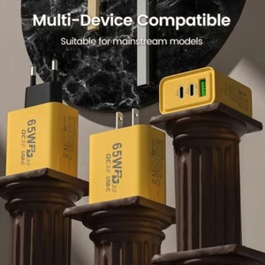 Fast Charging 65W GaN Usb Charger Type C Charger Multi-style Mobile Phone - Picture 1 of 14