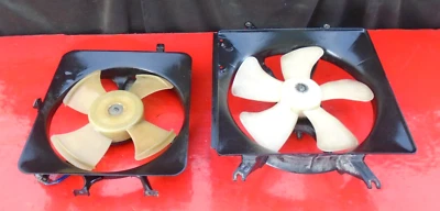 98 99 ACURA INTEGRA MOTOR RADIADOR Y CONDENSADOR VENTILADOR DE REFRIGERACIÓN CONJUNTO AMBOS OEM Foto 1 de 4