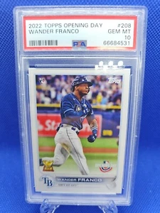 2022 Topps Opening Day Wander Franco Rookie #208 PSA 10 GEM MT TB Rays RC - Picture 1 of 3
