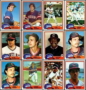 (89) 1981 Topps  Cleveland Indians Lot