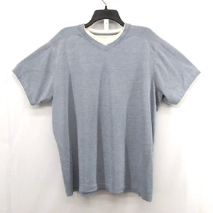 Basic Editions Shirt Mens Size XL Blue Crew Neck Casual Short Sleeve - Picture 1 of 6
