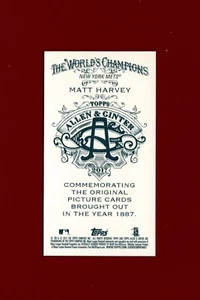 2017 Topps Allen & Ginter Mini NNO #251 Matt Harvey 'METS' Print/50 - Picture 1 of 2