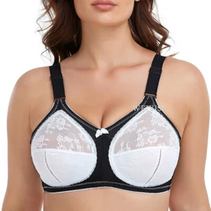 Damen BH ohne Bügel und Einlage mit schöner Spitze+ verstellbareTräger 75C-115H - Picture 1 of 52