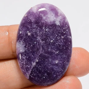 Natural Purple Lepidolite Oval Shape Cabochon Gemstone 41.5 Ct 36X24X5mm X-23315 - Picture 1 of 2
