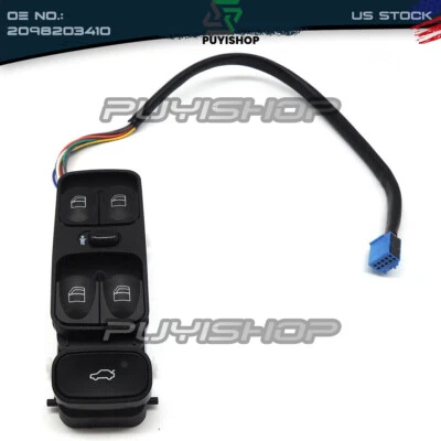 Interruptor maestro de ventana eléctrica del lado del conductor para Mercedes-Benz CLK320 CLK500 2003-2005 Foto 1 de 4