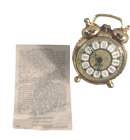 Rare Vintage Linden Brass wind up Alarm clock marked West Germany 3.5” Travel