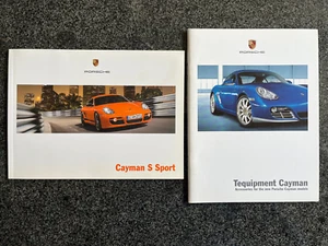 PORSCHE CAYMAN S SPORT & TEQUIPMENT ZUBEHÖR PROSPEKT SET 2009 USA EDITION - Bild 1 von 9