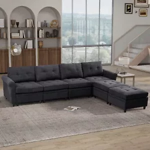 Multi-functional Sectional Couch Convertible Sofa With Storage For Living Room - Picture 1 of 14