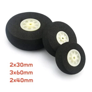 RC Plane Wheels Light Weight Foam Sponge Wheel Sizes 30-60mm Diameter New - Picture 1 of 5