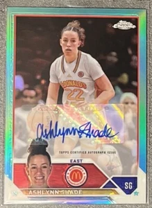 Ashlynn Shade 2023 Topps Chrome McDonald's A/A Aqua Refractor Auto 72/99 UConn - Picture 1 of 2
