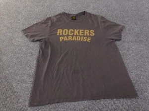 vintage lucky brand t shirt men large gray rockers paradise retro print - Picture 1 of 13