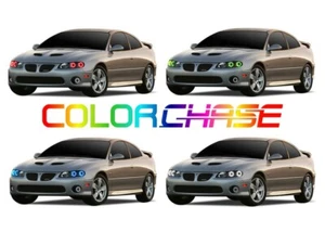 Color Chasing LED Headlight Flow Halo kit for Pontiac GTO 04-06 - Foto 1 di 10