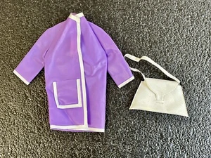 Vintage 1974 Barbie Purple Raincoat & Purse #10984 - Picture 1 of 6