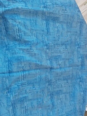 Vintage Butterflies Christine Adolph cotton woven fabric blue wood working  - Image 1 of 2