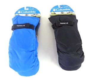 COLUMBIA SPORTSWEAR CORE SKI MITTENS, YOUTH SIZES, BLACK OR BLUE, MANY SIZES - Picture 1 of 7