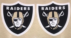 LAS VEGAS OAKLAND Raiders Football Helmet Decals (1) Pair FULL Size 3M 20MIL - Picture 1 of 1