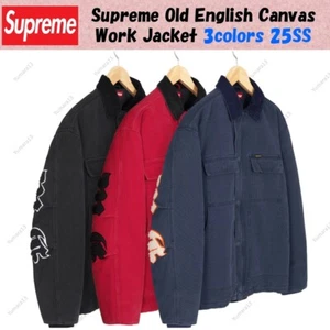 Supreme Old English Canvas Work Jacket 3colors 25SS - Picture 1 of 15