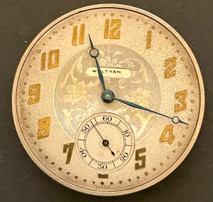 Antike Taschenuhrwerk Waltham 1894 225 von 1925 läuft 12er 17j Art Deco USA - Bild 1 von 4