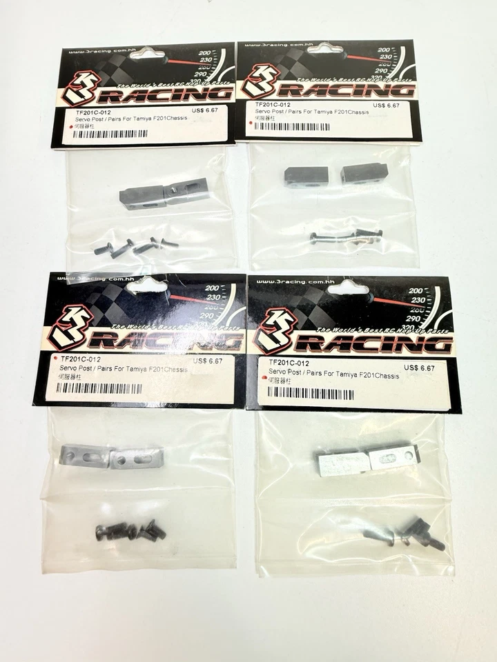 3 Racing TF201C-012 Servo Post / Pairs For Tamiya F201Chassis Rare - Image 1 of 1