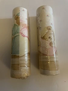 Vintage Wall Border Sleeping Teddy Bears Hearts 80’s 90’s 3 Rolls 5 Yards Each - Picture 1 of 5