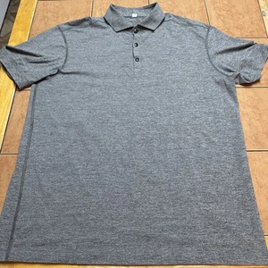 Lululemon Poloshirt Herren Gr. XL meliert grau Performance sportlich Golf Vent Tech - Bild 1 von 6