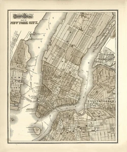 Vintage 1873 Map of New York City 8.5x11 Glossy Photo A6 - Picture 1 of 1
