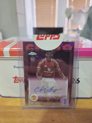 2024-25 Topps Chrome Auto Chido Obi RC Magenta Lava Refractor /75  - Image 1 of 3