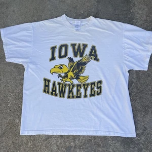 T-shirt bianca uomo vintage University of Iowa Hawkeyes XL 90s calcio - Foto 1 di 6